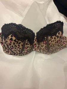 Leopard Print Strapless Bra