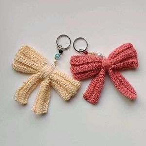 Crochet Bow Keychain