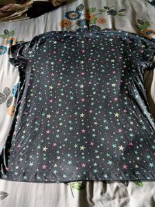 Grey Star Print T-Shirt