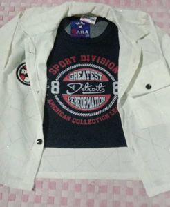 White Sporty Shirt for Girls