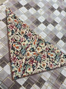Square pure cotton scarf
