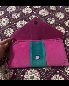 Pink Velvet Clutch