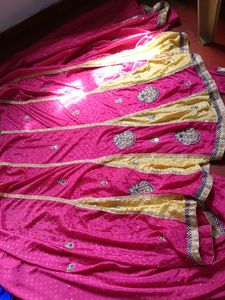 Beautiful Pink Colour Lehenga With Saree