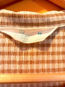 Striped Button-Up Cropped Top