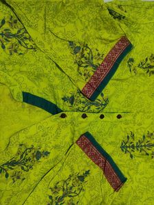 Green and Teal Tie-Dye Kurti Dupatta