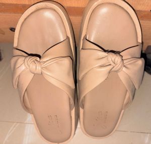 Platform Bow Slide Sandals