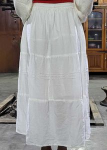 Boho Tiered White Maxi Skirt