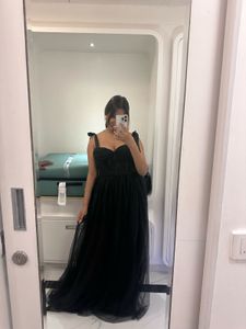Elegant Black Tulle Corset Dress