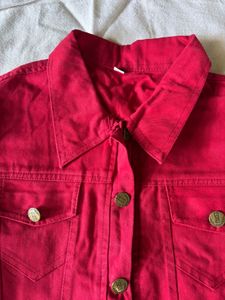 RED DENIM JACKET 🍒