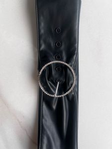 Black Faux Leather Belt