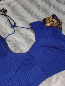 Elegant Blue Embroidered Blouse