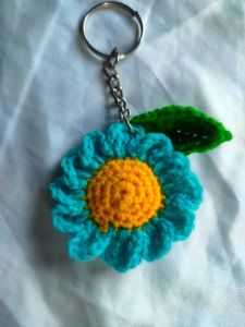 Crochet Flower Keychains - Set of 2