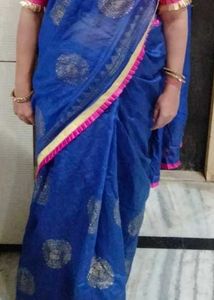 Women Blue Saree