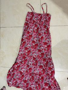 Flowy Floral Print Maxi Dress