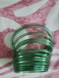 Green Glass Bangles Set