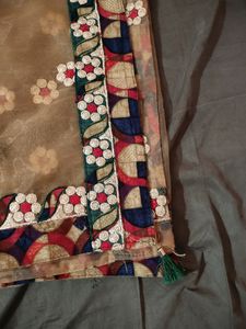 heavy golden dupatta