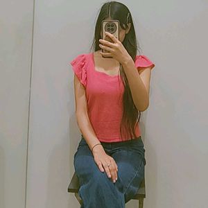 Stylish Wide-Leg Denim Pants Set