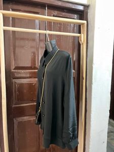 satin black shirt