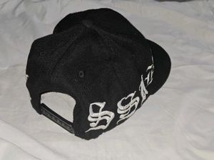 Black Embroidered Baseball Cap