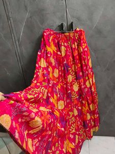 Vibrant Floral Print Maxi Skirt