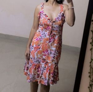 Vibrant Floral Print Summer Dress