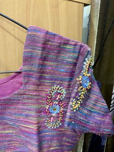 Beautiful Purple Kurta Set with Dupatta