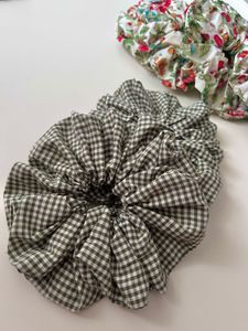 Forest Gingham Scrunchie