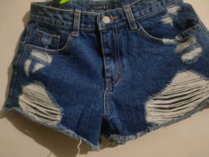 Ripped Denim Short