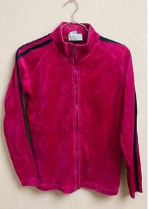 Fuzzy velvet Pink Zip-Up Jacket