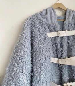 Cozy Blue Faux Fur Hooded Jacket