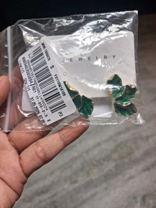 Unique Green Enamel Butterfly Earrings