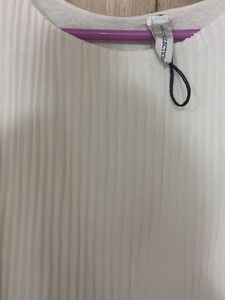 Pleated White Tank Top