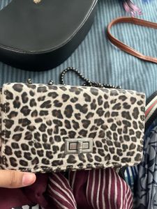 Leopard Print Clutch Bag