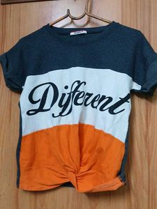 Color Block 'Different' Tee