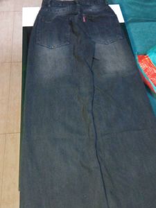 Washed Black Wide Leg Jeans
