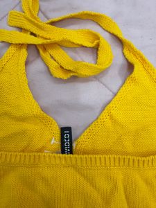 H&amp;M Divided Yellow Knit Sweater