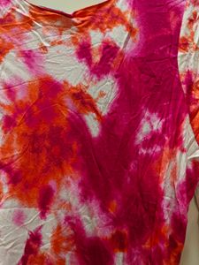 tie dye ankle length kurti legging set