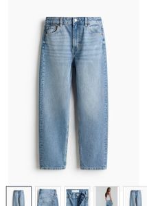 H&amp;M Women Blue Mom Slim Fit High Waist Ankle Jeans