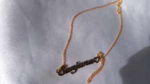 Custom 'Sanjana' name necklace with heart detail