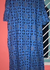 Blue Geometric Print Kurta