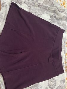 Burgundy High-Waisted Shorts