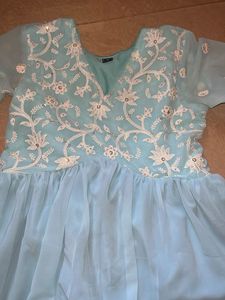 Elegant Blue Embroidered tunic