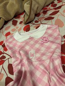 Pink Gingham Peter Pan Collar Dress