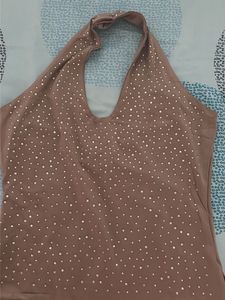 Sparkling Halter Neck Top