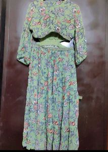 Lime Green Stylish Dress For 36 Bust