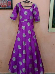 Stunning Purple Brocade Gown