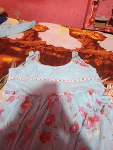 party beautiful Floral Print mirror Kurta sharara