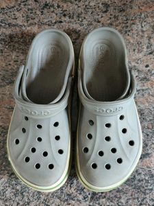 Grey Crocs Clogs