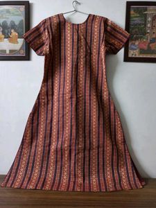 Beautiful Striped Buti Work Kurta Set
