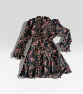 Floral Chiffon Mini Dress